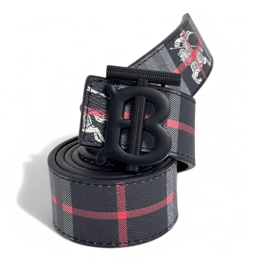 Burberry Black Plaid Belt