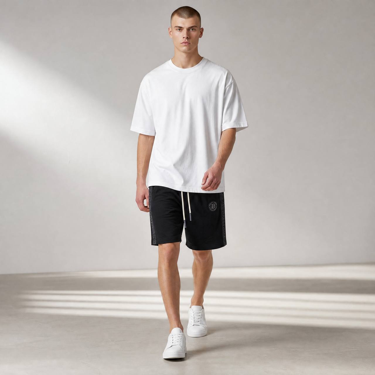 👑 Balmain Paris Signature Logo Shorts – Premium Luxury Streetwear Black Edition