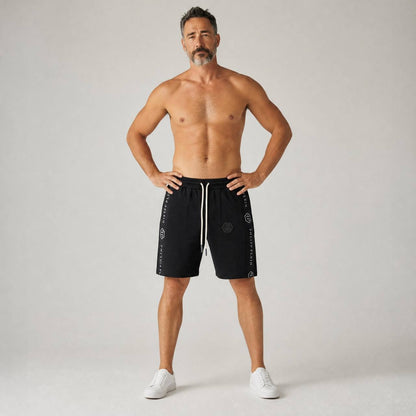 👑 Philipp Plein Signature Tape Shorts – Luxury Black Streetwear Edition