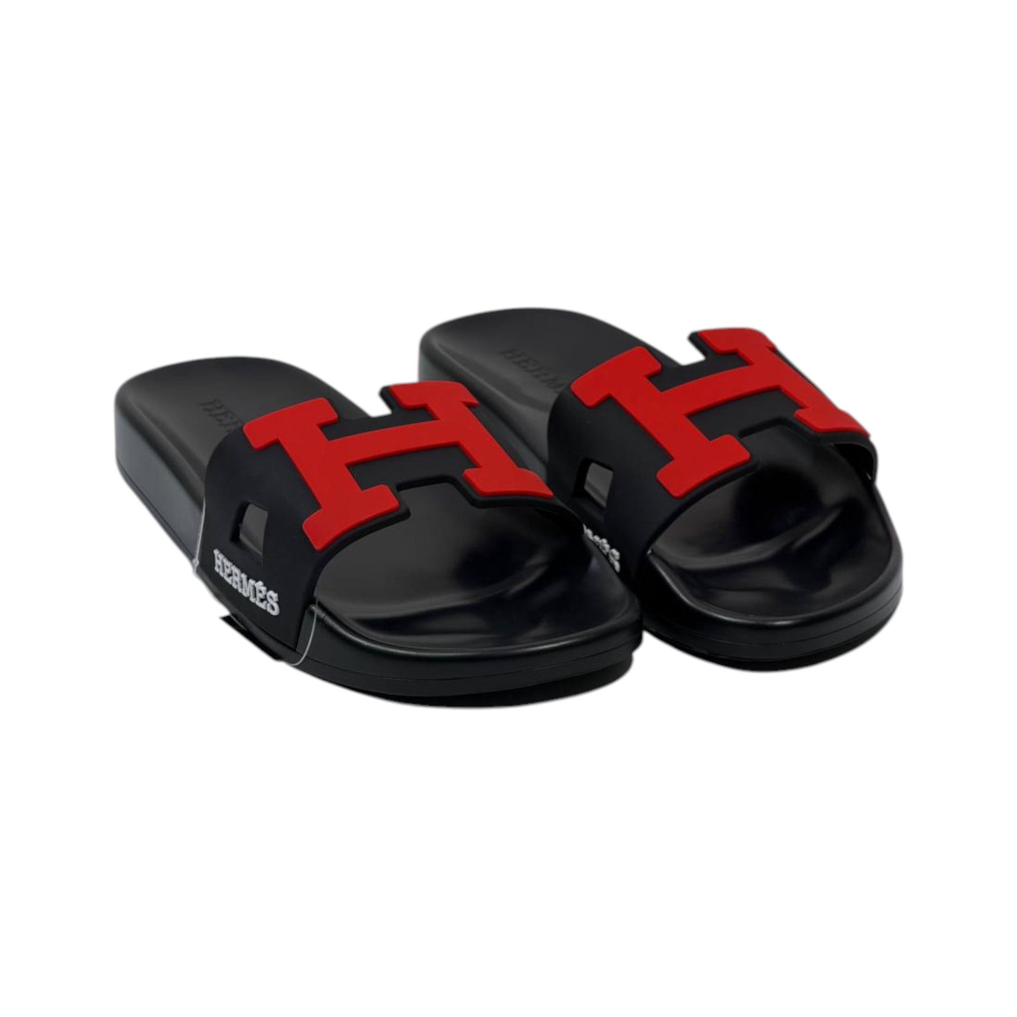 Hermes Chypre Slides – Black & Red Luxury Edition ❤️🖤