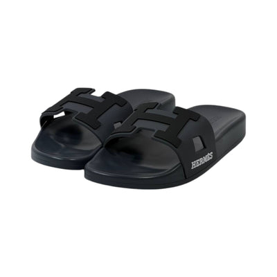 Hermes Chypre Slides – Grey Luxury Edition 🩶⚜️