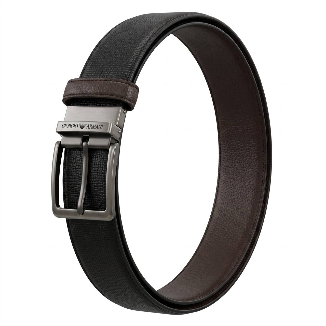 Giorgio Armani Reversible Leather Belt – Black & Brown | 115 CM 🖤🤎✨