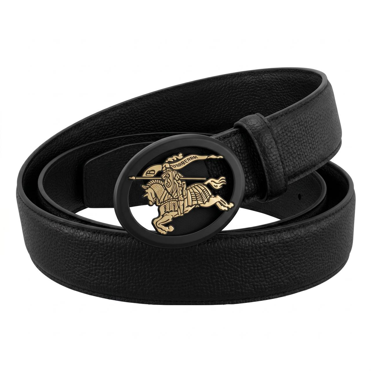 Burberry Prorsum Heritage Leather Belt – Black Gold Edition | 115 CM 🖤✨