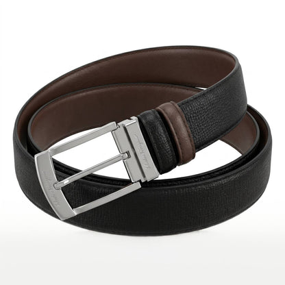 Salvatore Ferragamo Reversible Leather Belt – Black & Brown | 120 CM 🖤🤎✨