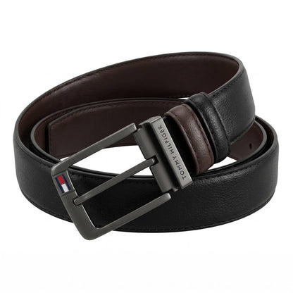 Tommy Hilfiger Reversible Leather Belt – Black & Brown | 125 CM 🇺🇸🖤🤎