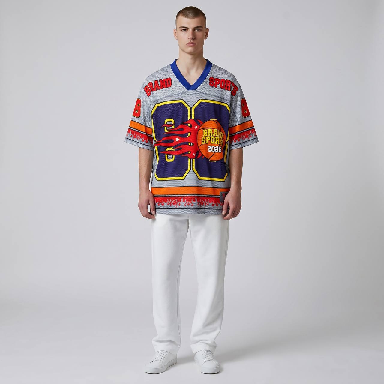 🏀 Brand Sports 88 Oversized Basketball Jersey – Retro Varsity Streetwear Edition 🔥