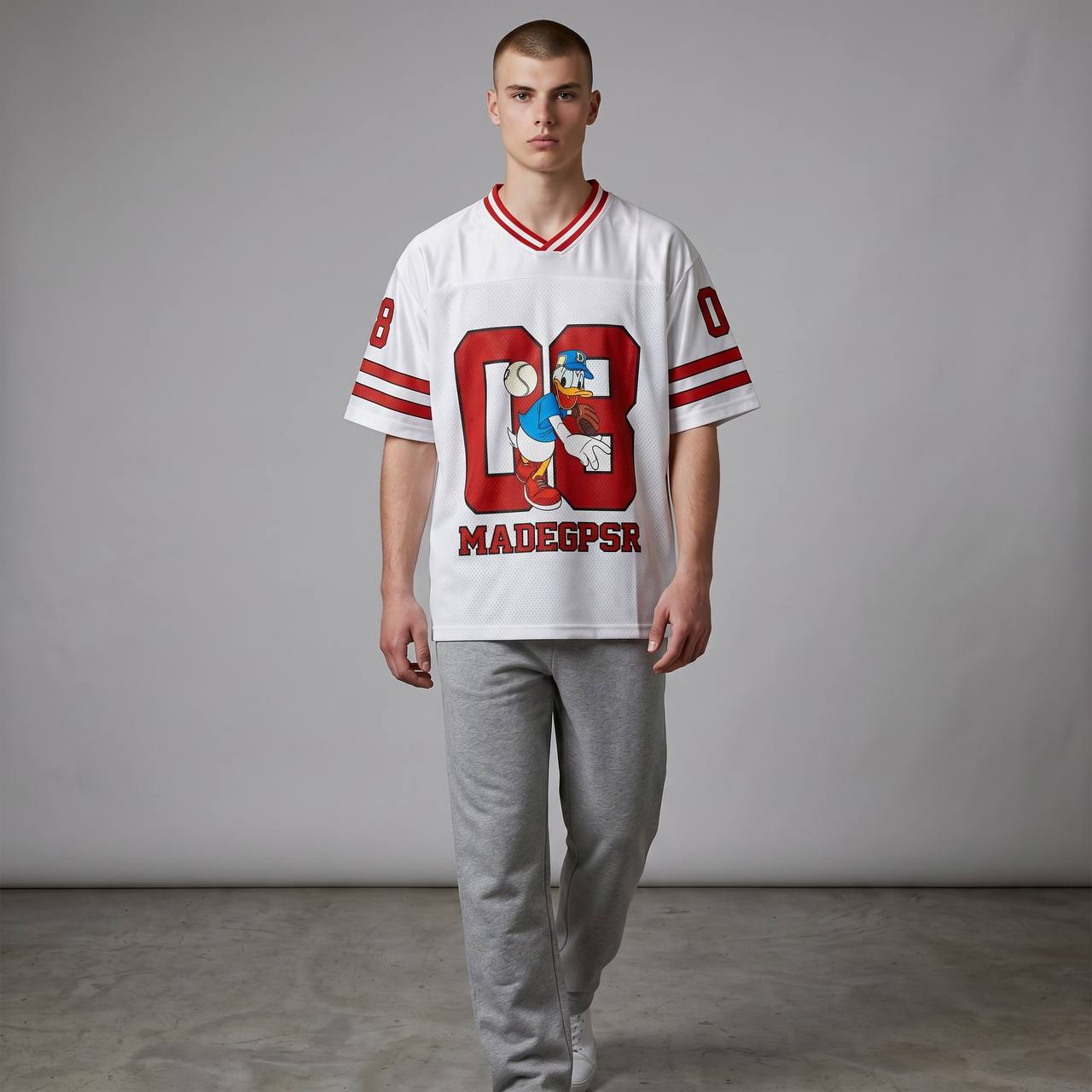 🏖️ Donald Duck 03 Oversized Beach Jersey – Vintage Cartoon Streetwear Edition 🦆🔥