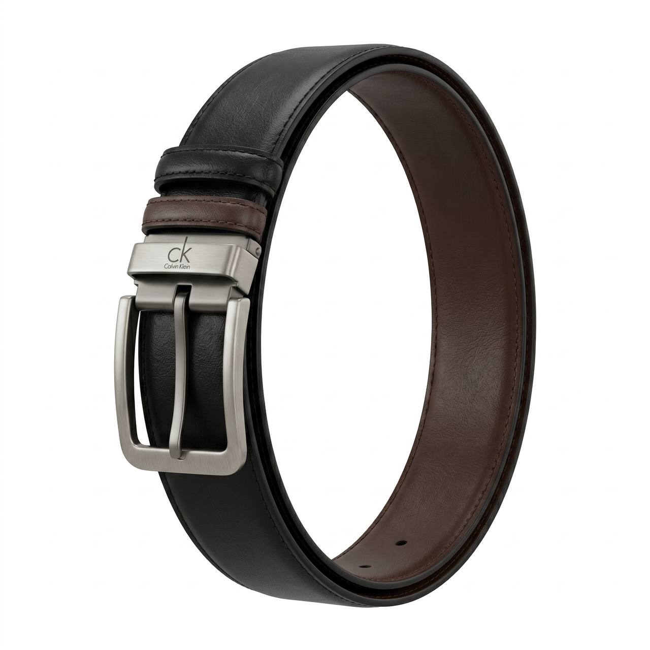 🖤 Calvin Klein Reversible Leather Belt – Black & Brown | 130 CM ✨