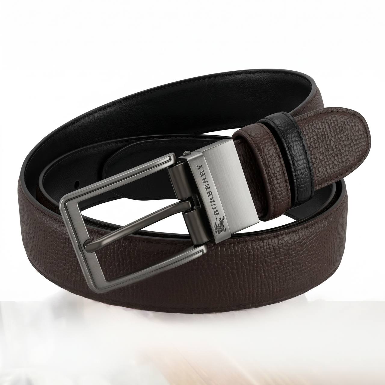 🖤 Burberry Reversible Leather Belt – Black & Brown | 115 CM ✨