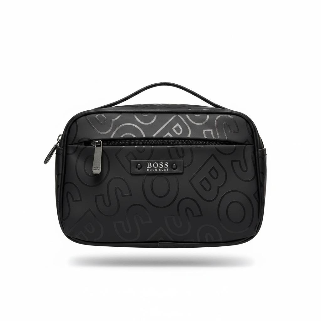 BOSS Hugo Boss Monogram Travel Organizer Bag 🖤✨ | Premium Luxury Pouch