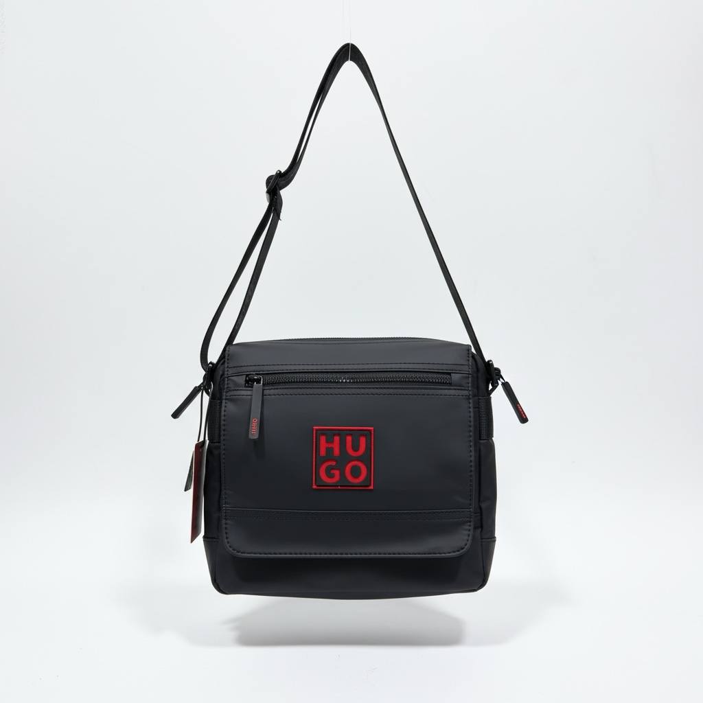 HUGO Red Logo Crossbody Messenger Bag 🔴🖤 | Modern Urban Essential