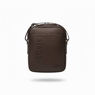 Lacoste Premium Brown Crossbody Bag 🐊🤎 | Elegant Everyday Messenger