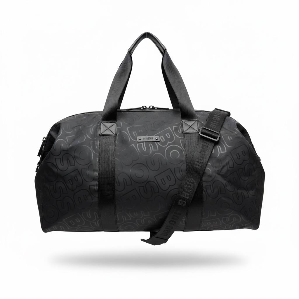 BOSS Hugo Boss Monogram Weekender Duffle Bag 🖤✈️ | Luxury Travel Essential