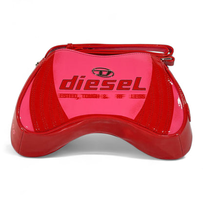DIESEL Hot Pink & Red Gloss Y2K Shoulder Bag 💖🔥 | Bold Logo Statement
