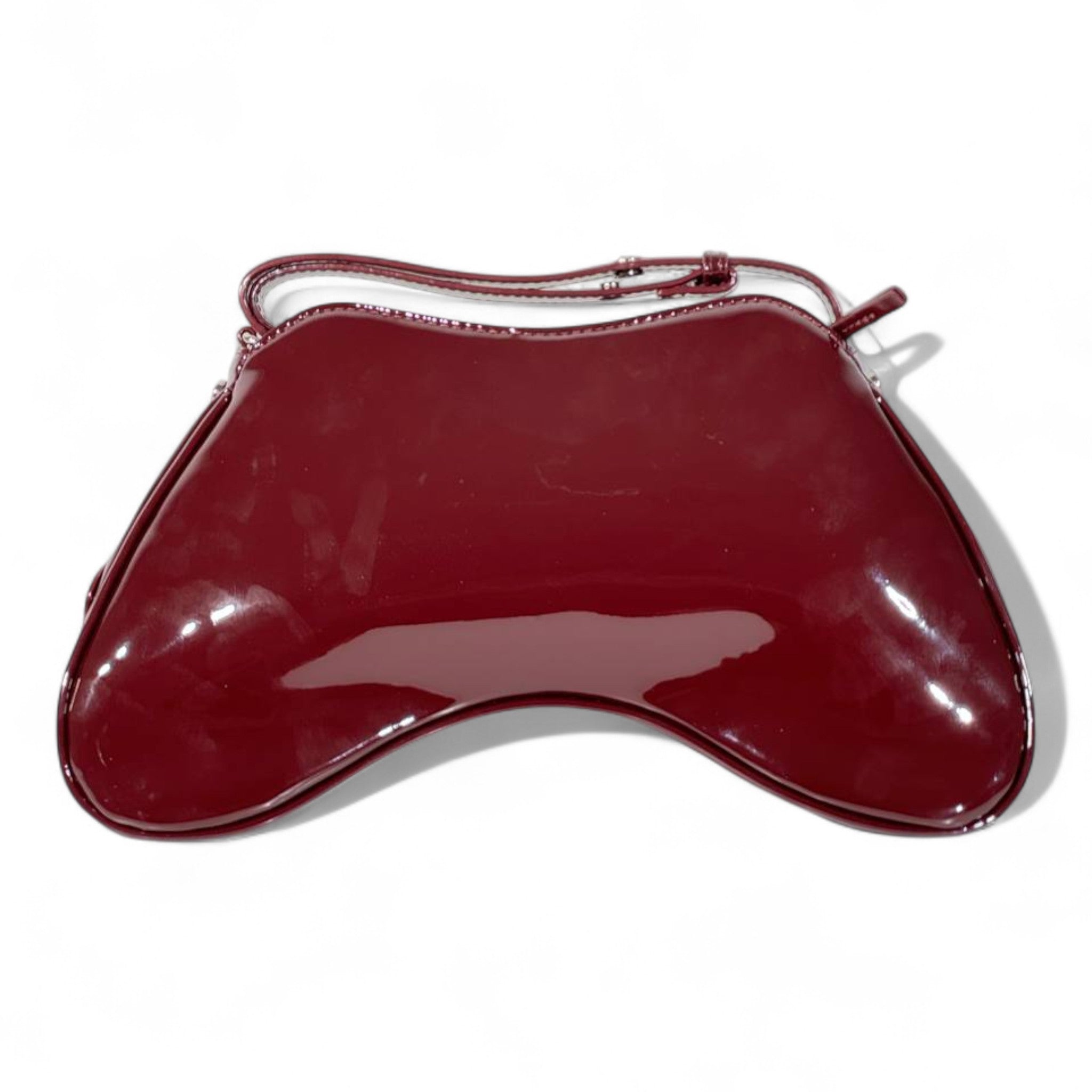 DIESEL Burgundy Gloss Y2K Shoulder Bag 🍷✨ | Minimal Logo Sleek Edition