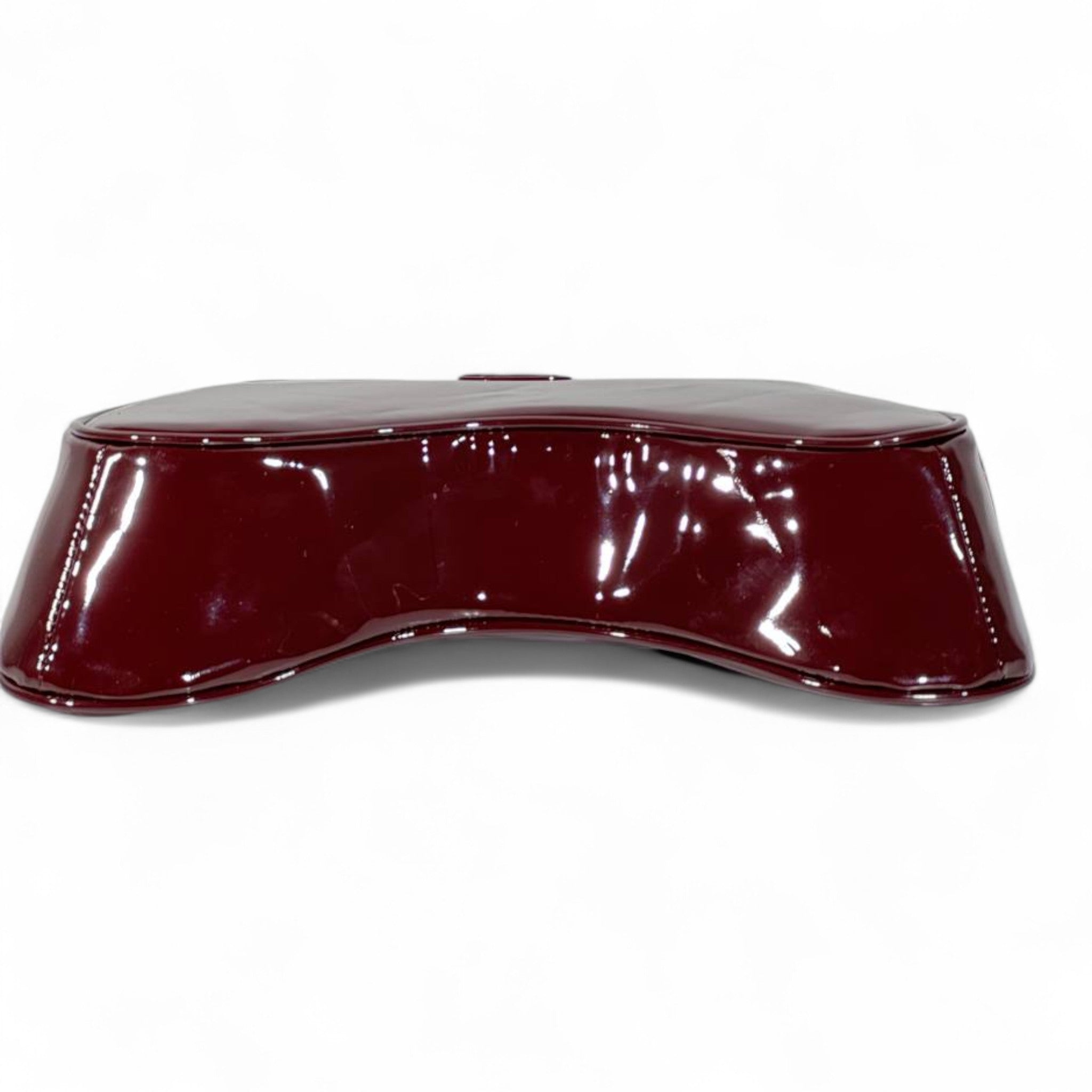 DIESEL Burgundy Gloss Y2K Shoulder Bag 🍷✨ | Minimal Logo Sleek Edition