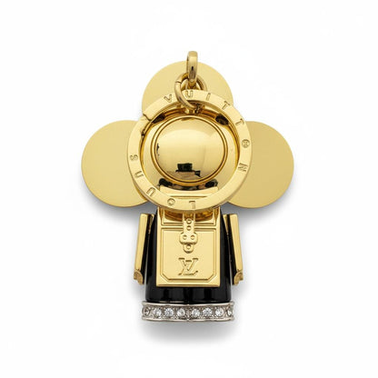Louis Vuitton Vivienne Monogram Crystal Pendant ✨🖤 | Gold & Black Collector Edition