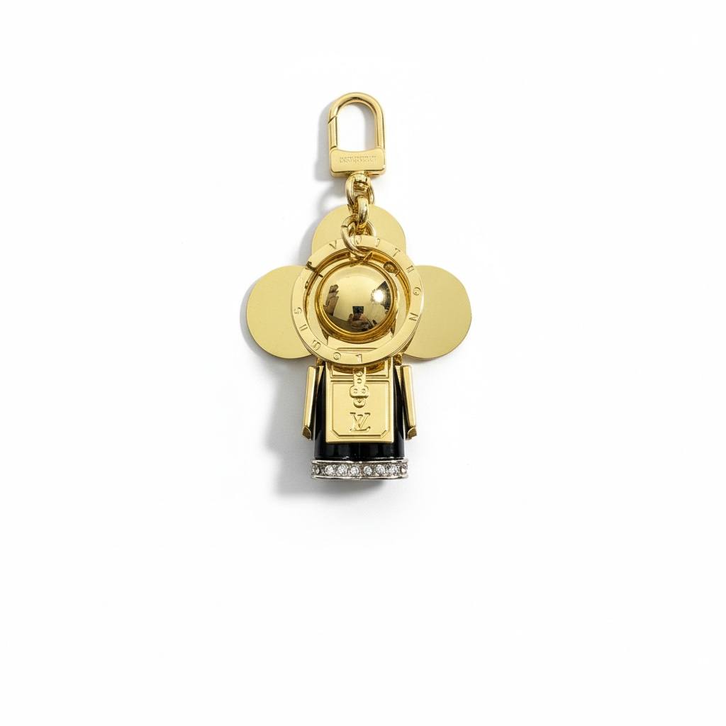 Louis Vuitton Vivienne Monogram Crystal Pendant ✨🖤 | Gold & Black Collector Edition