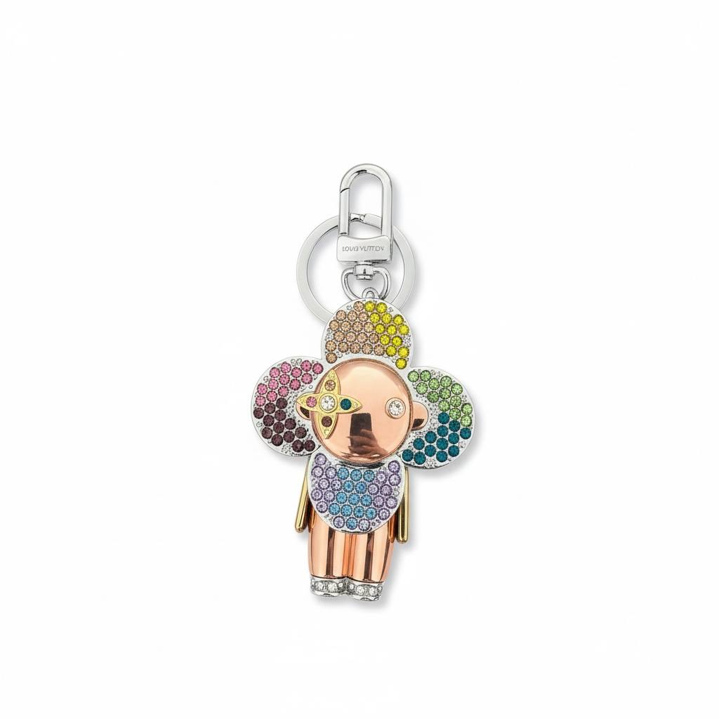 Louis Vuitton Vivienne Rainbow Crystal Keychain 🌈✨ | Limited Collector Edition