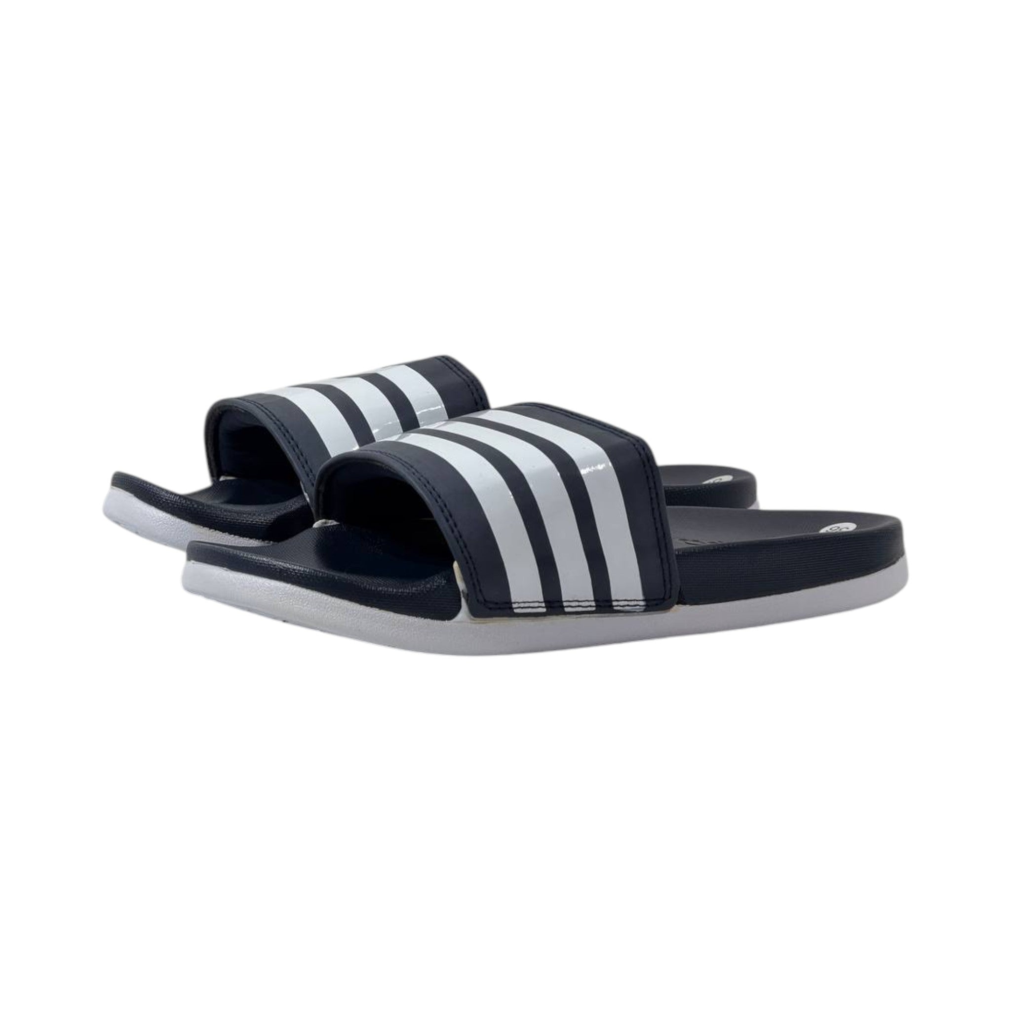 🖤 Adidas Classic 3-Stripes Comfort Slides ⚪✨