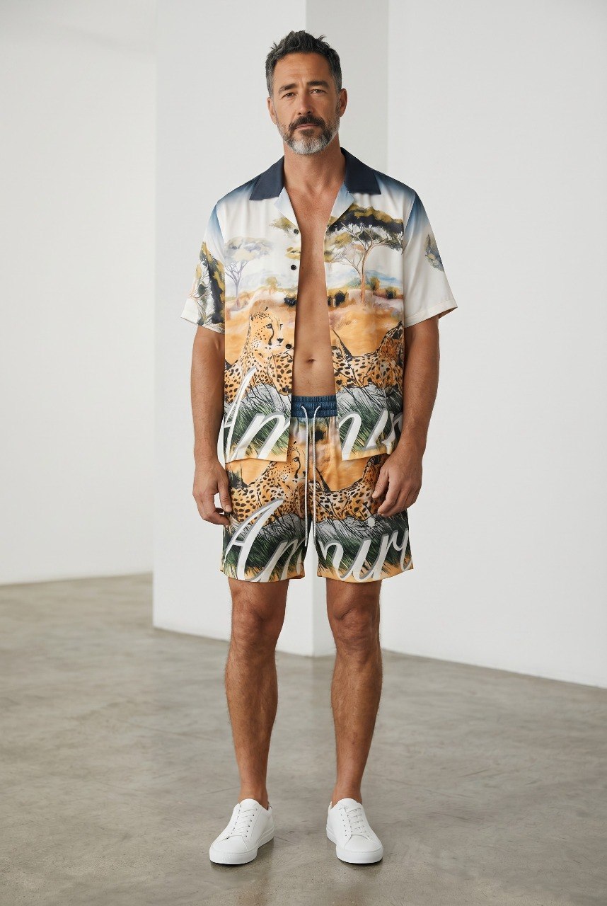 🐆 Amiri Safari Graphic Resort Co-Ord Set 🌴✨