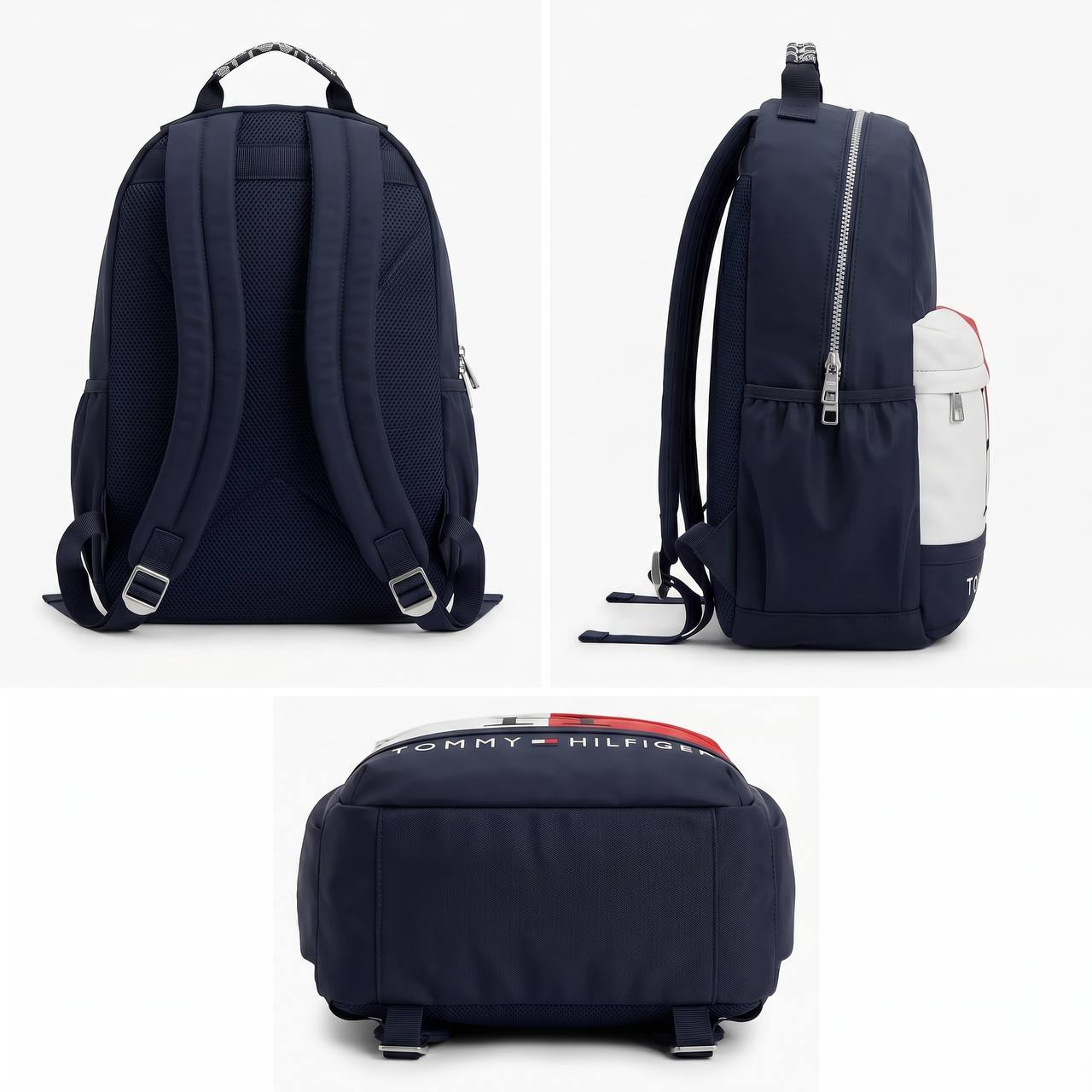 🎒 Tommy Hilfiger Heritage Flag Backpack – Navy Blue Edition 🔵🇺🇸