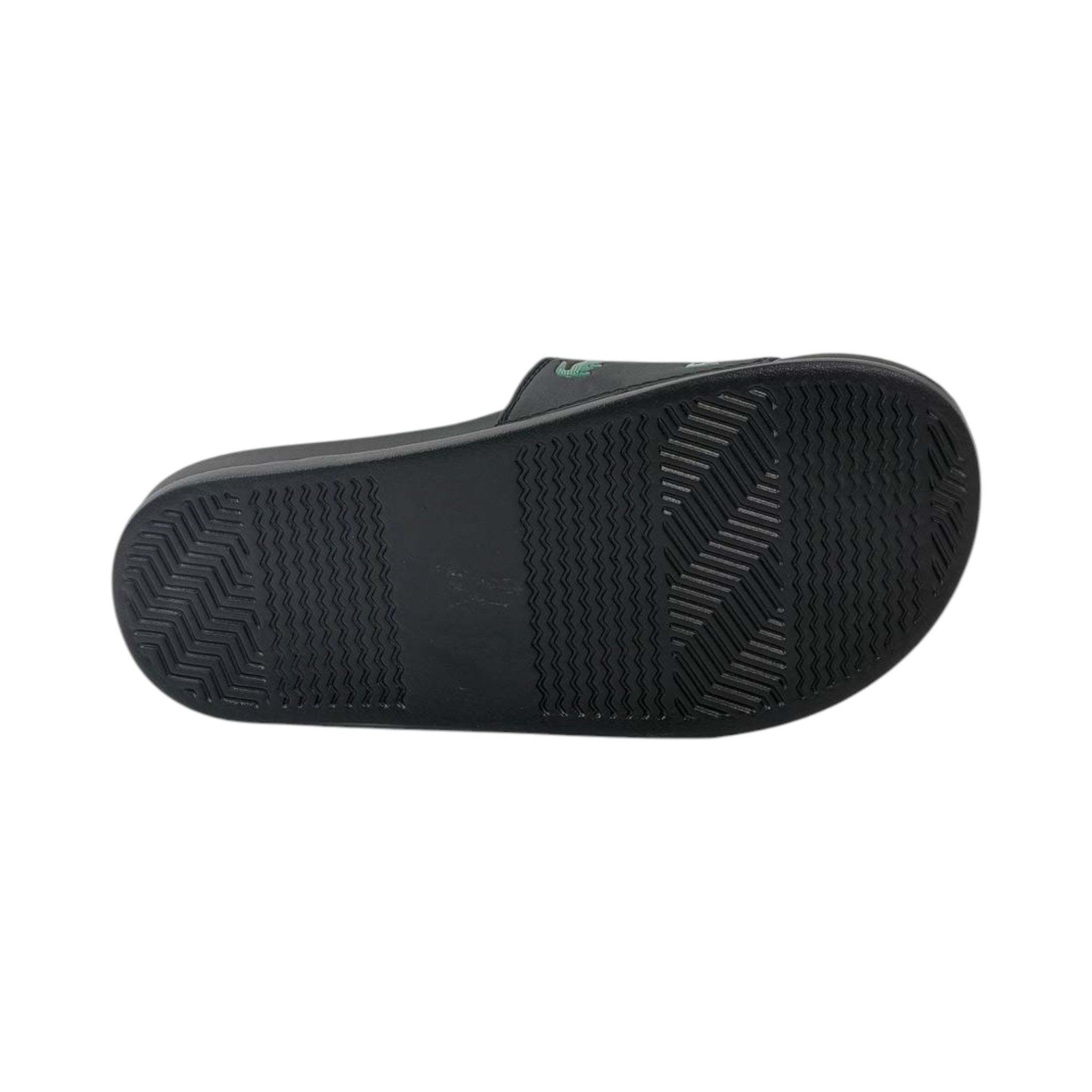 🐊 Lacoste Crocodile Print Slides – Black Signature Edition 🖤✨