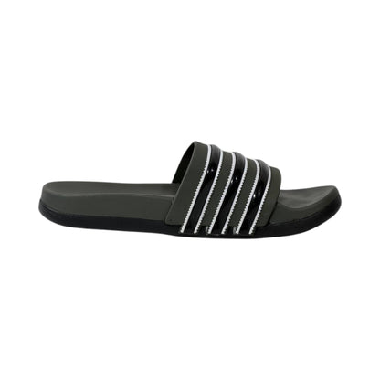 🩴 Adidas Adilette Comfort Slides – Triple Stripe Edition 🖤🤍✨