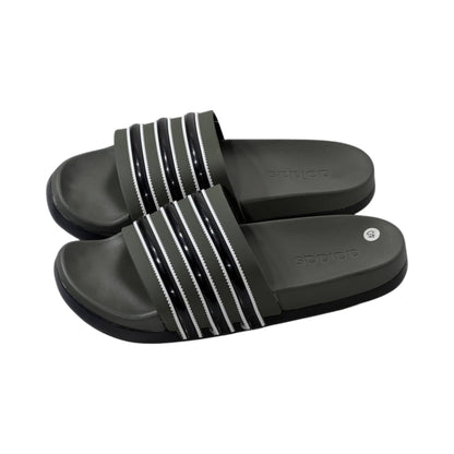 🩴 Adidas Adilette Comfort Slides – Triple Stripe Edition 🖤🤍✨