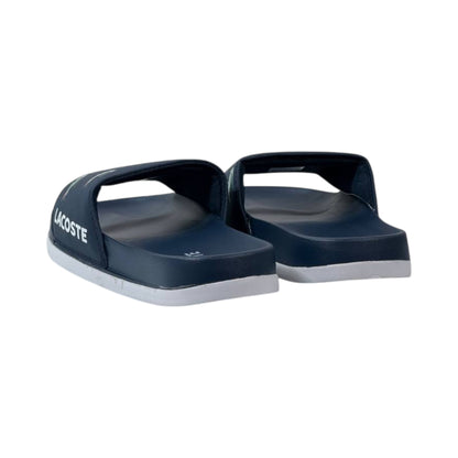 🐊 Lacoste Crocodile Print Slides – Navy Blue Edition 🔵✨