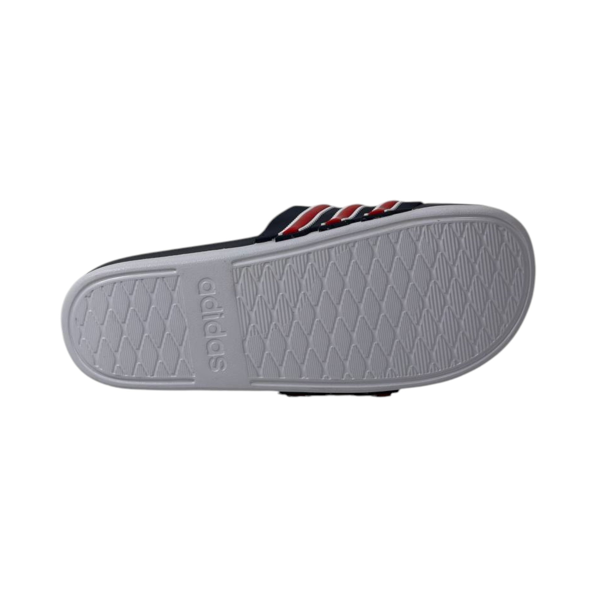 🩴 Adidas Adilette Heritage Slides – Navy Red Stripe Edition 🔵🔴✨