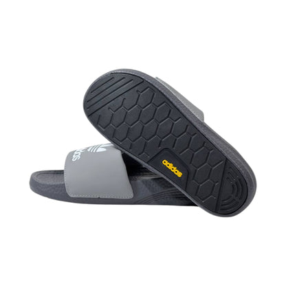🩶 Adidas Originals Trefoil Slides – Urban Grey Edition ⚪🔥