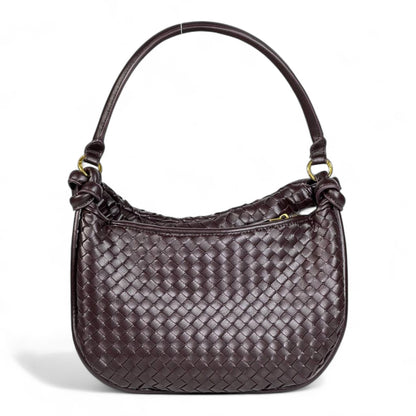 Bottega Veneta-Inspired Woven Hobo Shoulder Bag – Dark Chocolate Leather 🍫👜