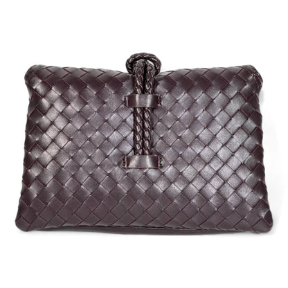 Bottega Veneta Woven Vintage Knot Shoulder Bag – Dark Chocolate Brown 🍫👜