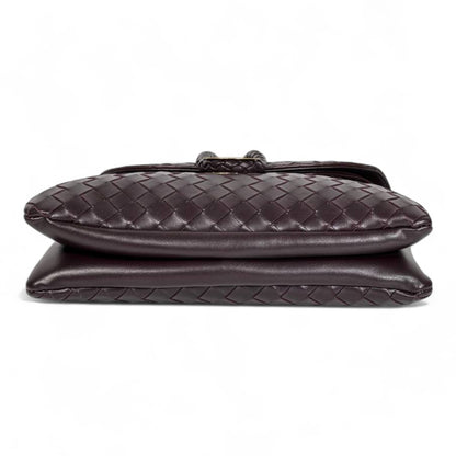 Bottega Veneta Woven Vintage Knot Shoulder Bag – Dark Chocolate Brown 🍫👜