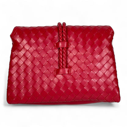 Bottega Veneta Inspired Red Intrecciato Knot Flap Bag – Luxury Woven Leather Shoulder Bag ❤️✨
