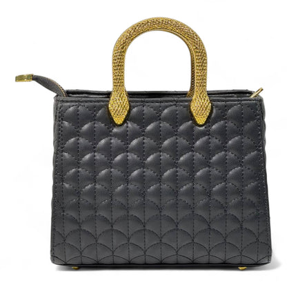 BVLGARI Black Quilted Handbag with Gold Serpent Handles – Luxury Iconic Design 🖤✨