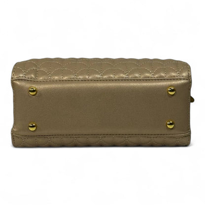 BVLGARI Gold Quilted Handbag with Serpent Handles – Luxury Royal Edition ✨💛