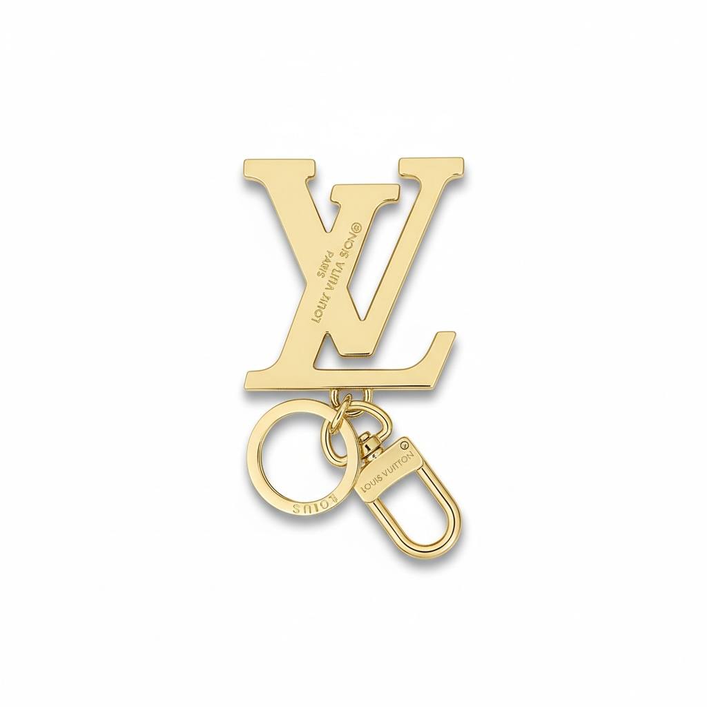 Louis Vuitton Blue Enamel LV Charm ✨🔵 | Luxury Gold Keychain & Bag Accessory