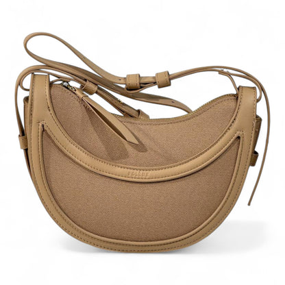 Polène Tan Half-Moon Crossbody Bag ✨🤎 | Minimalist French Sculpted Design