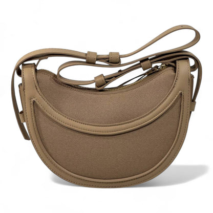 Polène Tan Half-Moon Crossbody Bag ✨🤎 | Minimalist French Sculpted Design