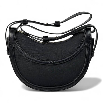 Polène Black Half-Moon Crossbody Bag ✨🖤 | Sculpted Minimalist French Luxury