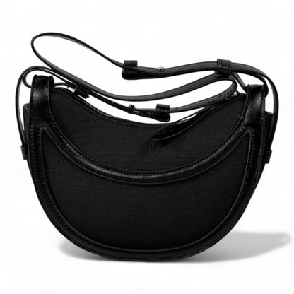 Polène Black Half-Moon Crossbody Bag ✨🖤 | Sculpted Minimalist French Luxury