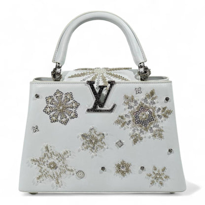 ✨ Louis Vuitton White Snowflake Crystal Capucines – Limited Winter Edition ✨