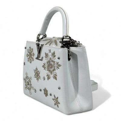 ✨ Louis Vuitton White Snowflake Crystal Capucines – Limited Winter Edition ✨