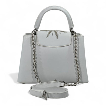 ✨ Louis Vuitton White Snowflake Crystal Capucines – Limited Winter Edition ✨