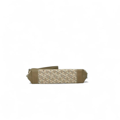 ✨ Goyard-Inspired Premium Canvas Wristlet – Taupe Monogram Edition ✨