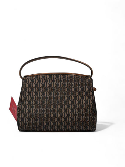 ✨ Carolina Herrera CH Monogram Top Handle Bag – Classic Tan Edition ✨