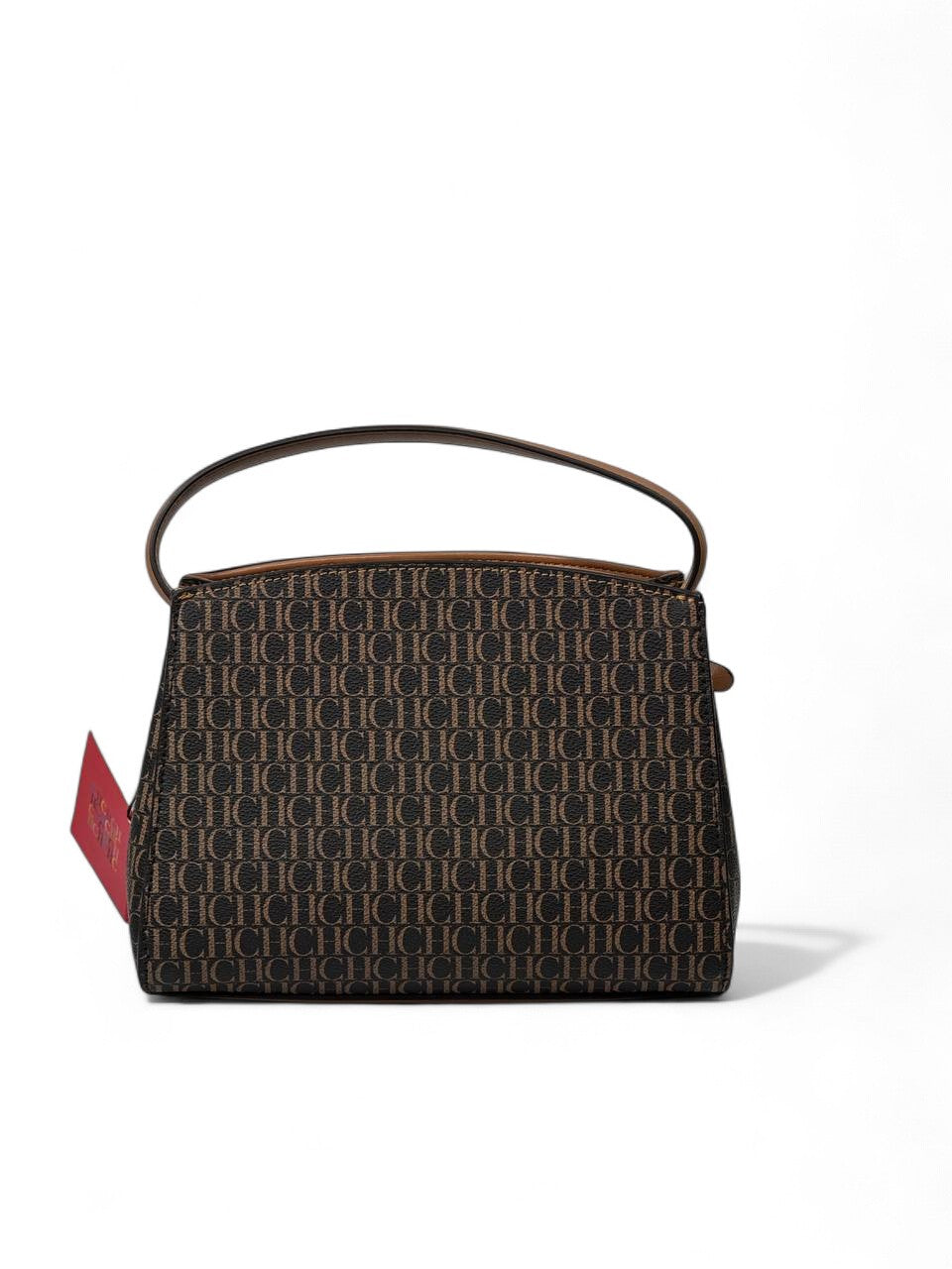 ✨ Carolina Herrera CH Monogram Top Handle Bag – Classic Tan Edition ✨