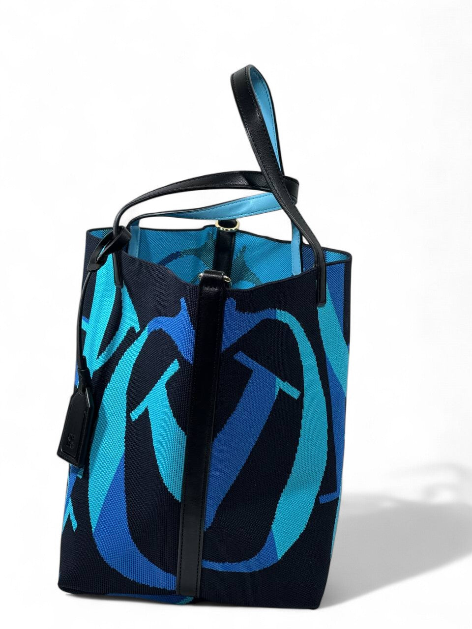 ✨ Carolina Herrera CH Logo Tote – Blue Graphic Edition ✨